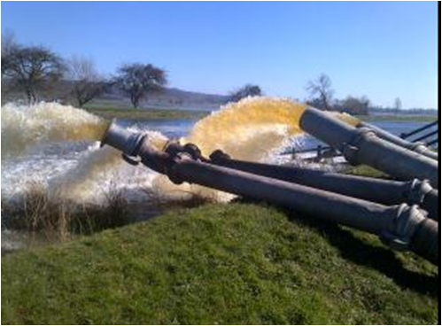 Pumps at Sedgemoor pumping station