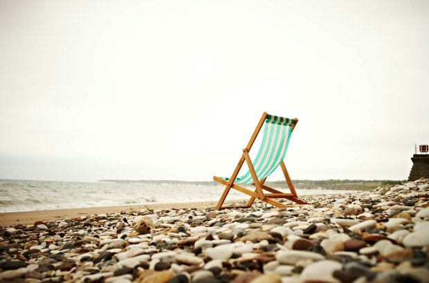 Deck chair on the beach