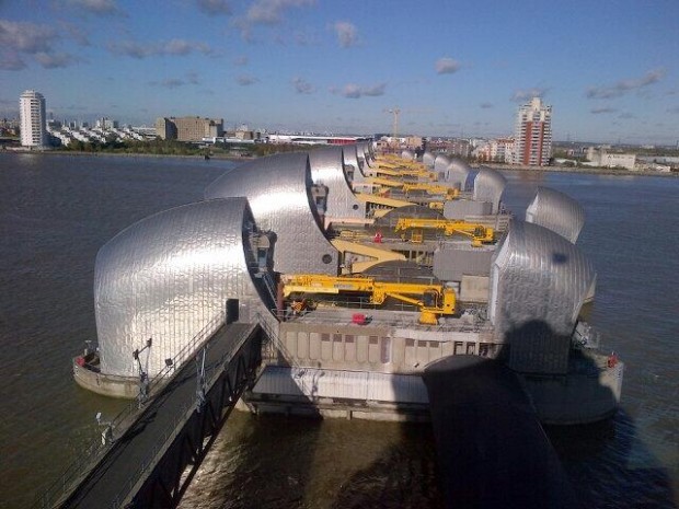 Thames Barrier closure on 1 February 2014