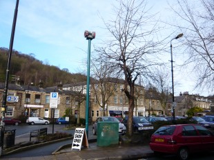 The siren in the middle of Hebden Bridge