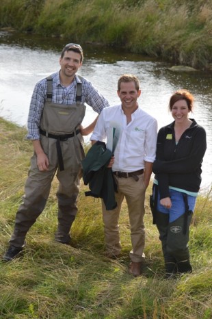 Dan Brazier (Eden Rivers Trust), Olly Southgate (Environment Agency) and Becky Grey (Natural England)