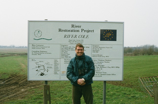 Blog Alastair Driver at River Cole restoration project in late 1995