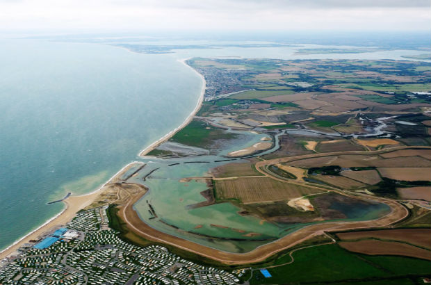 An aerial view of Medmerry 