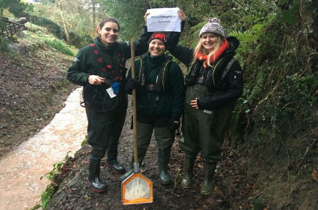 The fisheries, biodiversity and geomorphology (FBG) team in the field