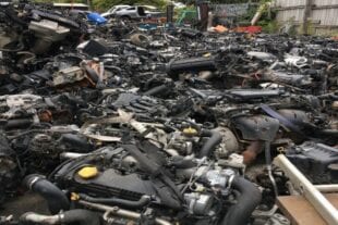 Dismantled car parts