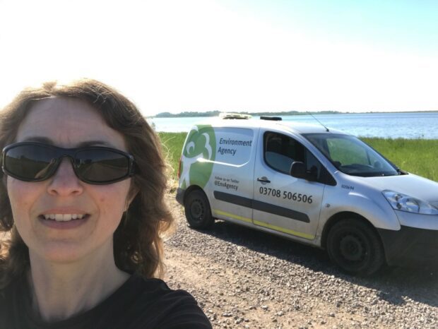 picture of Environment Agency officer beside water