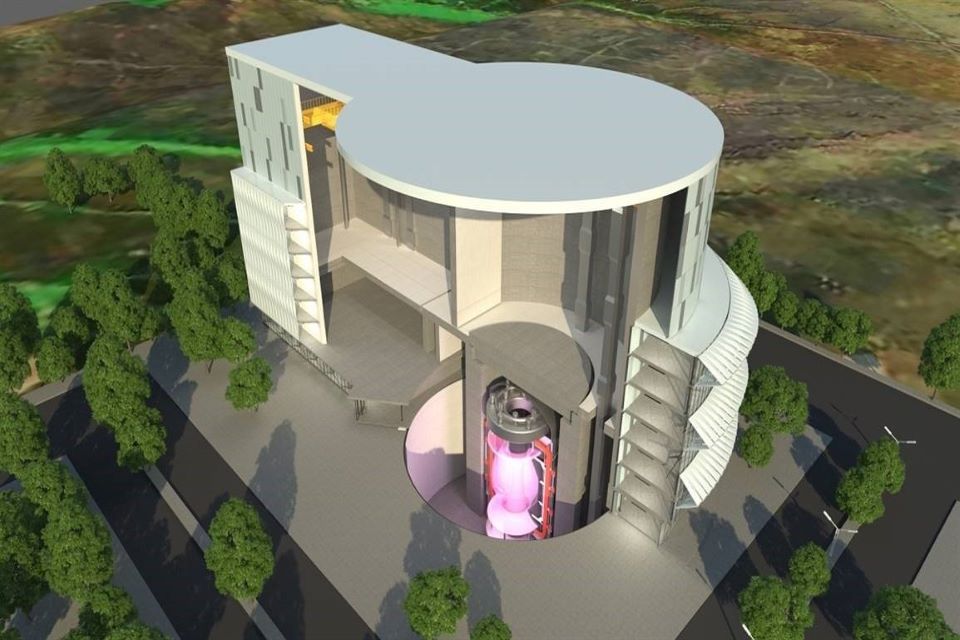 Conceptual image of the UK’s STEP prototype fusion power plant.