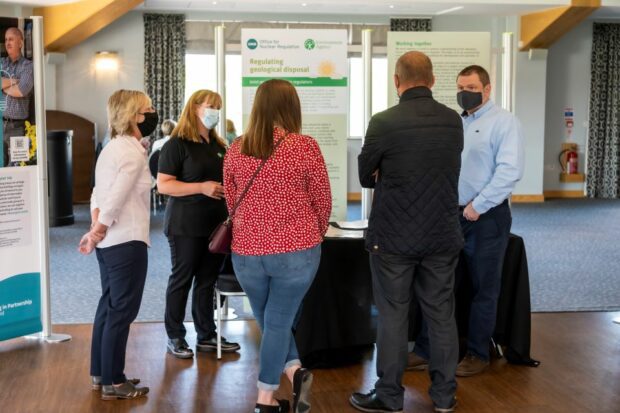 The Environment Agency and ONR talk to the public about regulating geological disposal. Photo courtesy of Copeland Working Group / RWM