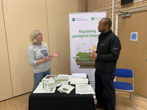 Eddie Osondu talks about our role regulating geological disposal at a public event