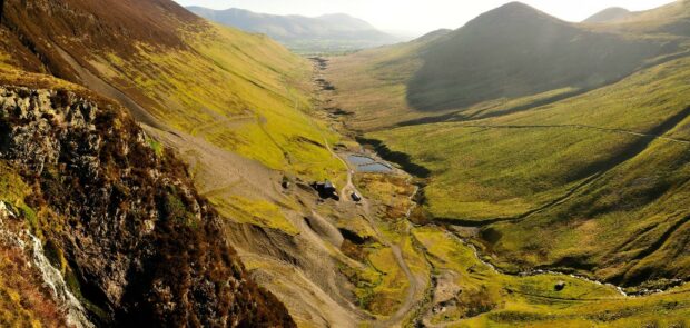 The Force Crag mine water treatment ponds, Lake District. Photo by John Malley.