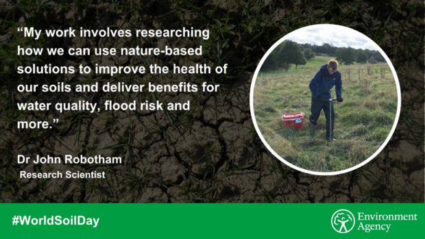 "My work involves researching how we can use nature-based solutions" - Dr John Robotham