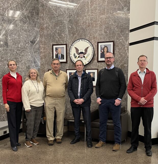 Group of EA staff standing at a visit of the United States Nuclear Regulatory Commission offices