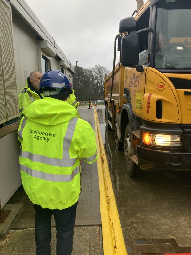 Environment Agency take part in Operation Barley in West Sussex to check waste carrying vehicles are legal.