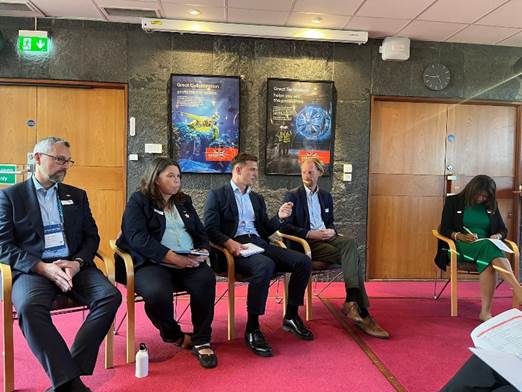John Leyland sat next to fellow panel members.