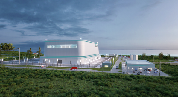 Graphic illustration of BWRX-300 reactor design, a 300 megaWatt electrical (MWe) boiling water reactor